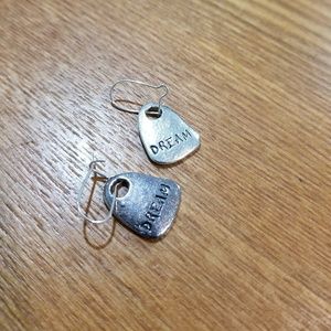 "DREAM" dangly earrings
